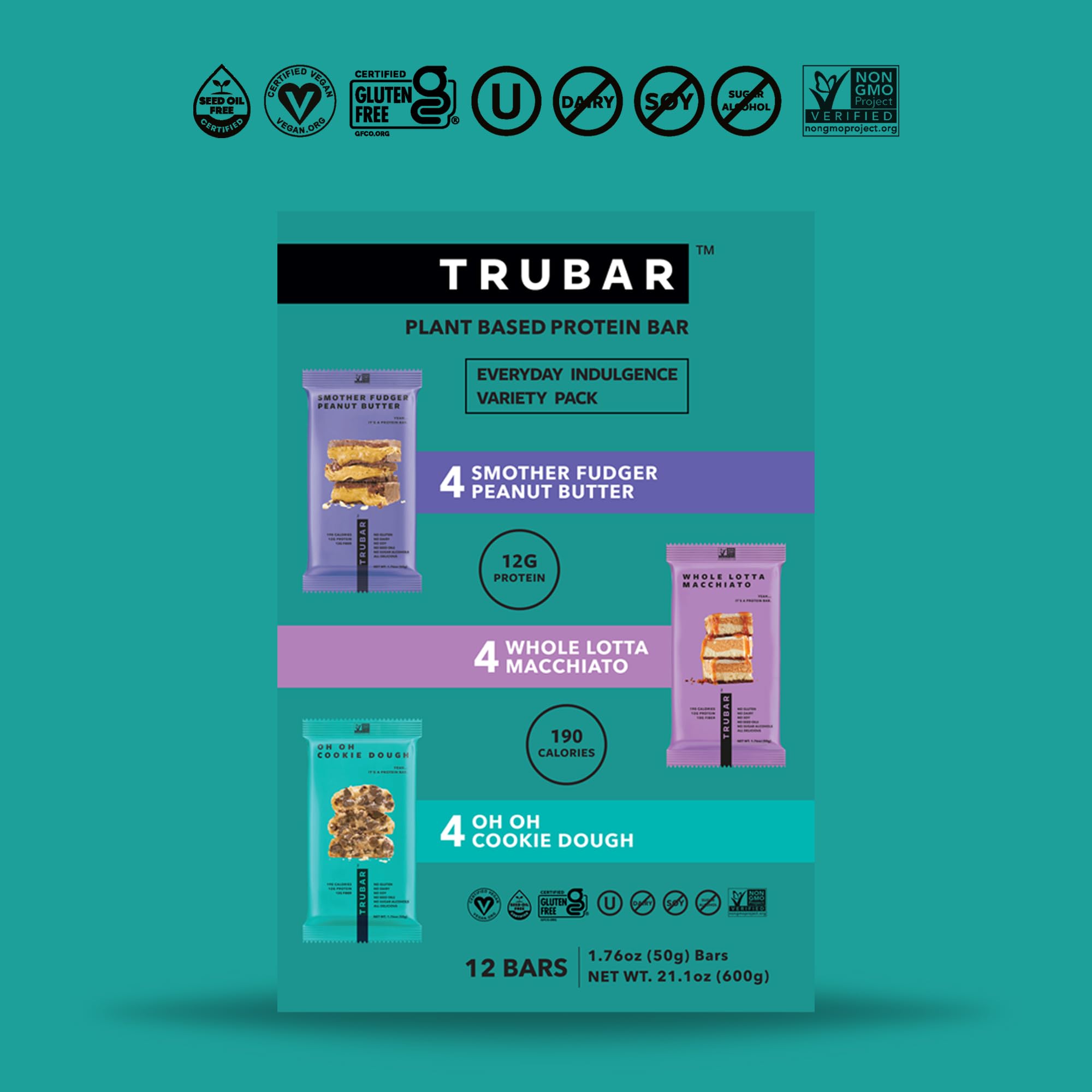 TRUBAR corte interno de Oh Oh Cookie Dough mostrando trozos y miga suave