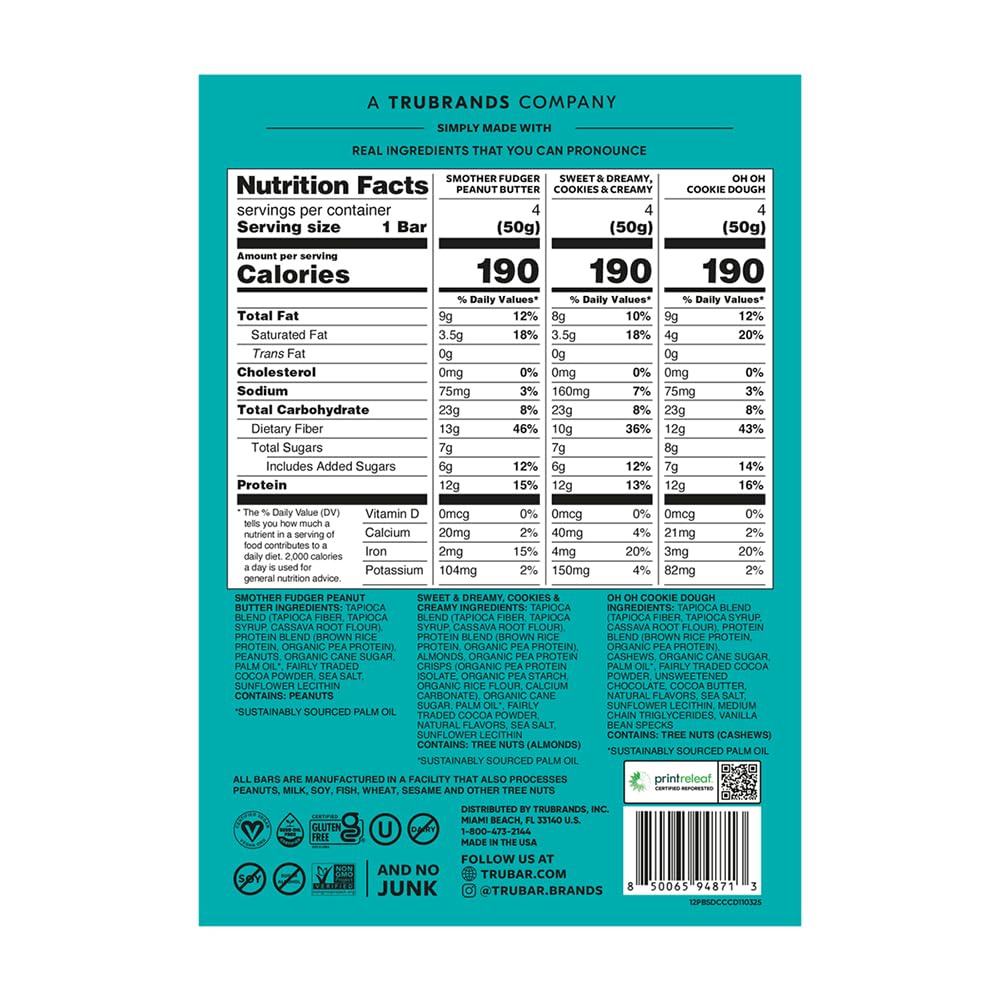 TRUBAR primer plano del interior de la barra que revela su textura cremosa y nutritiva