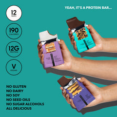 TRUBAR textura cercana de la barra peanut butter con aspecto cremoso y nutritivo