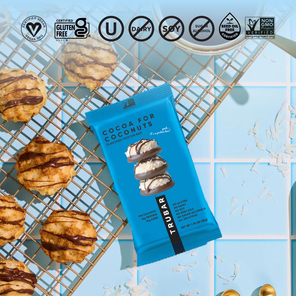 TRUBAR barrita en mochila listada como snack vegano para llevar