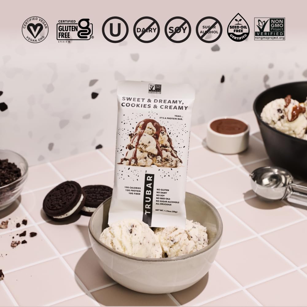 TRUBAR envoltorio abierto con etiqueta nutricional visible para revisar ingredientes