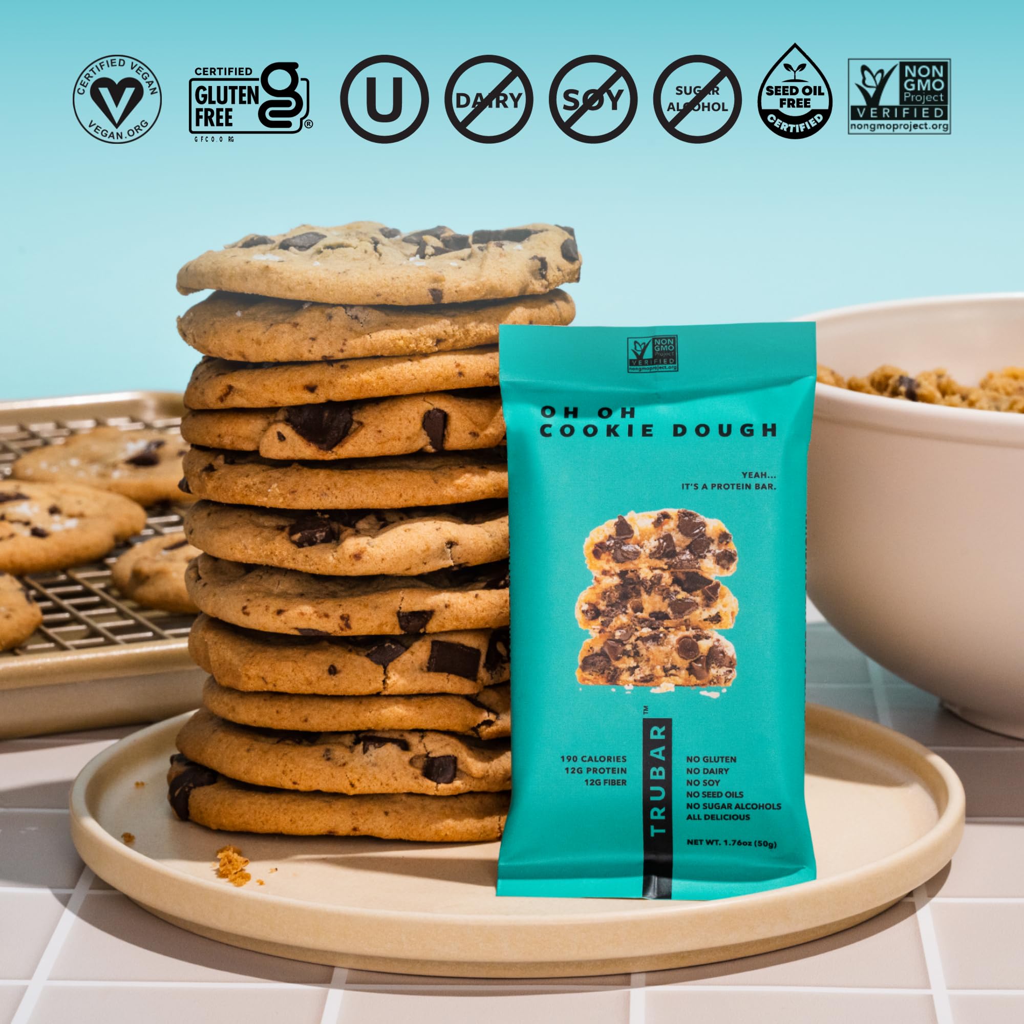 TRUBAR bar in backpack pocket for convenient travel snack