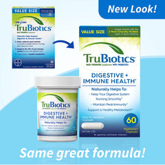 TruBiotics cápsula en primer plano que destaca la formulación probiótica