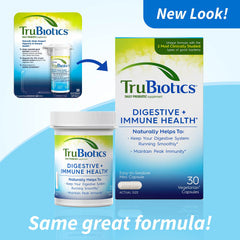TruBiotics cápsula en primer plano con textura nítida y detalle
