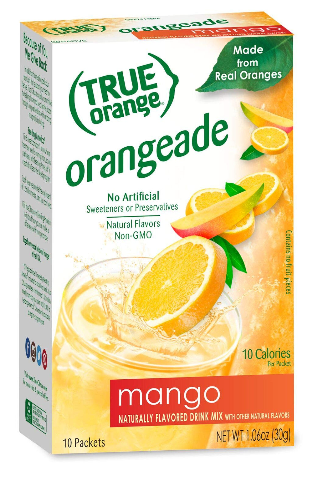 True Citrus té helado preparado con sobre para sabor natural y rápido