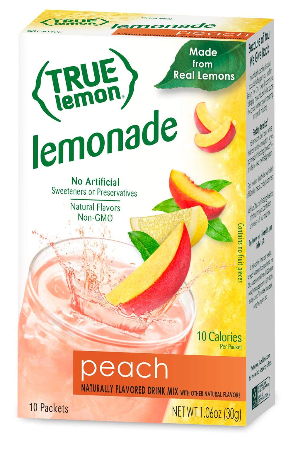 True Citrus vaso con seltzer preparado para refrescar sin calorías