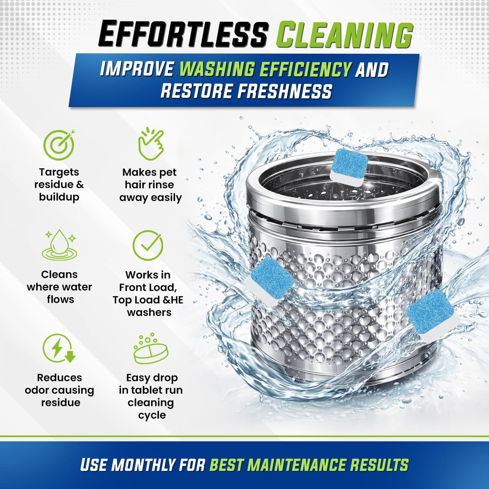 True Fresh tablet dissolving in water showing cleaning action