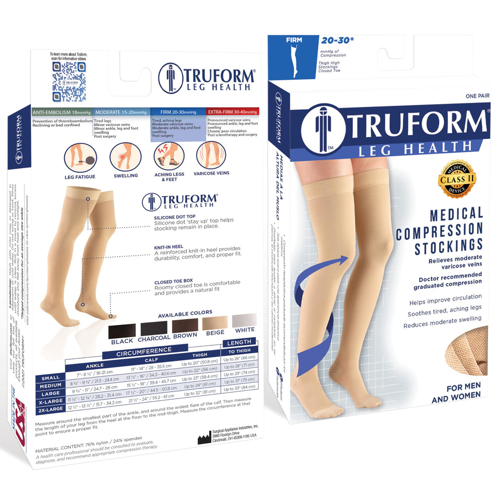 Truform detalle de la banda con silicona que asegura el ajuste en el muslo