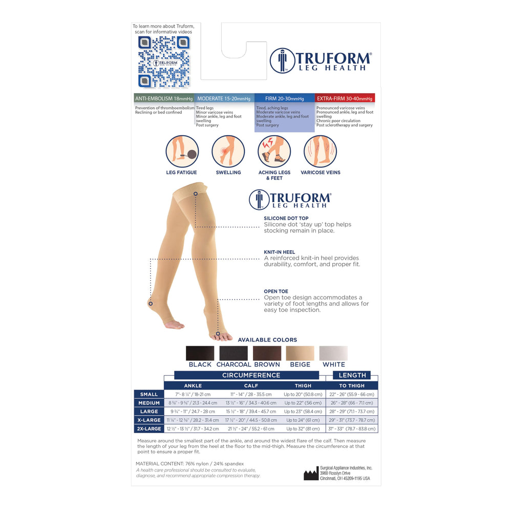 Truform etiqueta con materiales y sello Made in USA que indica calidad