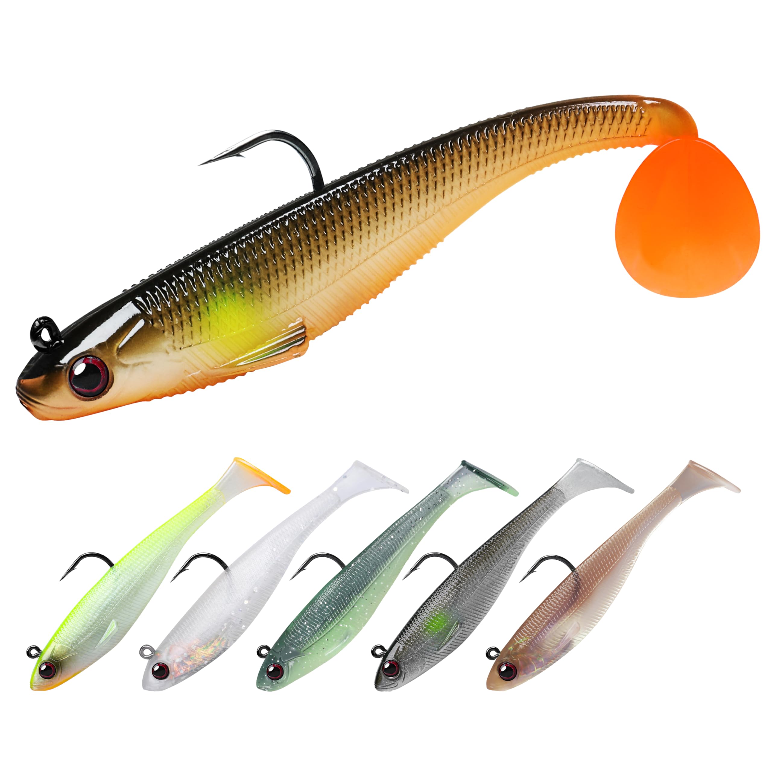 TRUSCEND Shadtale frontal del paquete mostrando colores múltiples y valor