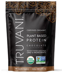 Truvani envase frontal mostrando sabor chocolate y diseño limpio
