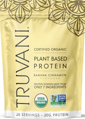 Truvani envase frontal Banana Cinnamon mostrando sabor y beneficio nutritivo