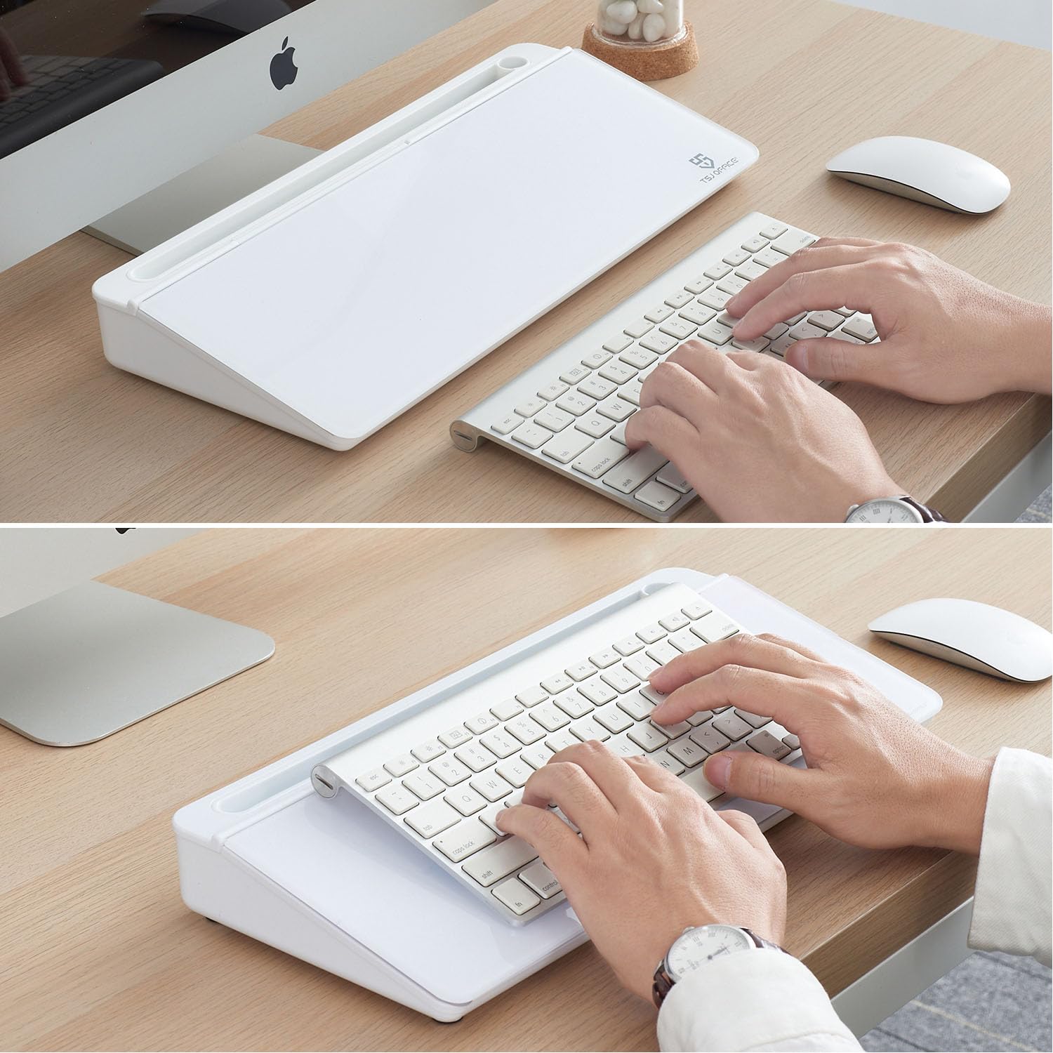 TSJ OFFICE lifestyle desk setup demonstrating organized workspace benefit