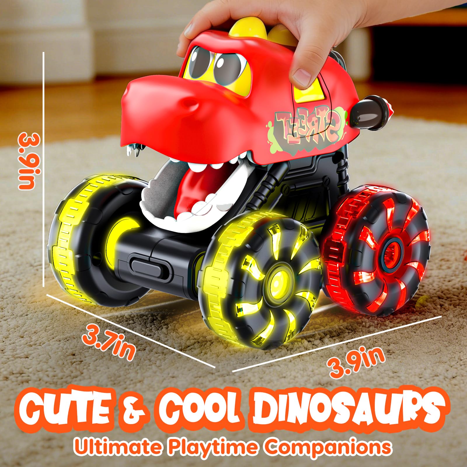 Tsomtto niños jugando con los dinosaurios, fomentando imaginación y motricidad
