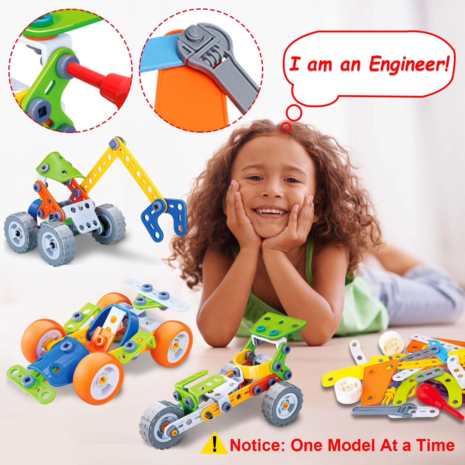 Tsomtto niño ensamblando modelo, mejora coordinación manual