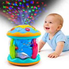 Tsomtto front view showing compact projector and colorful design for engaging play