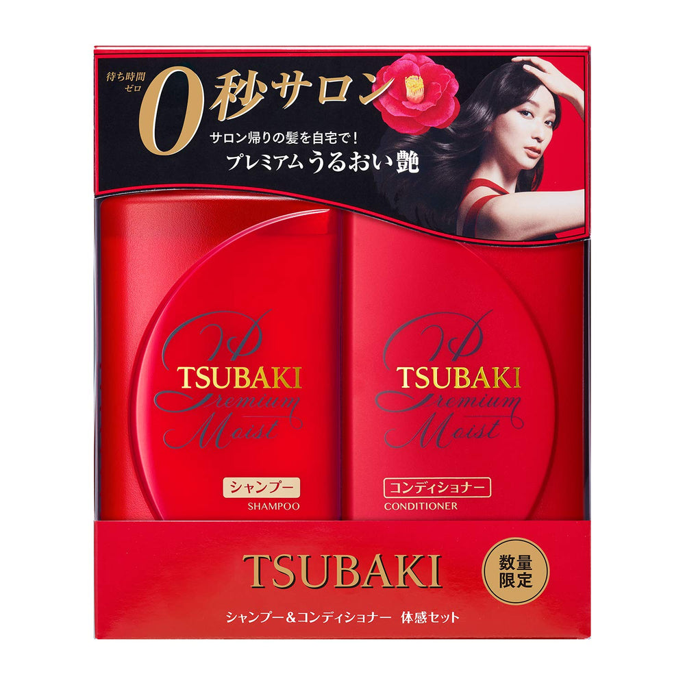 Tsubaki textura en primer plano gota de producto mostrando hidratación intensa