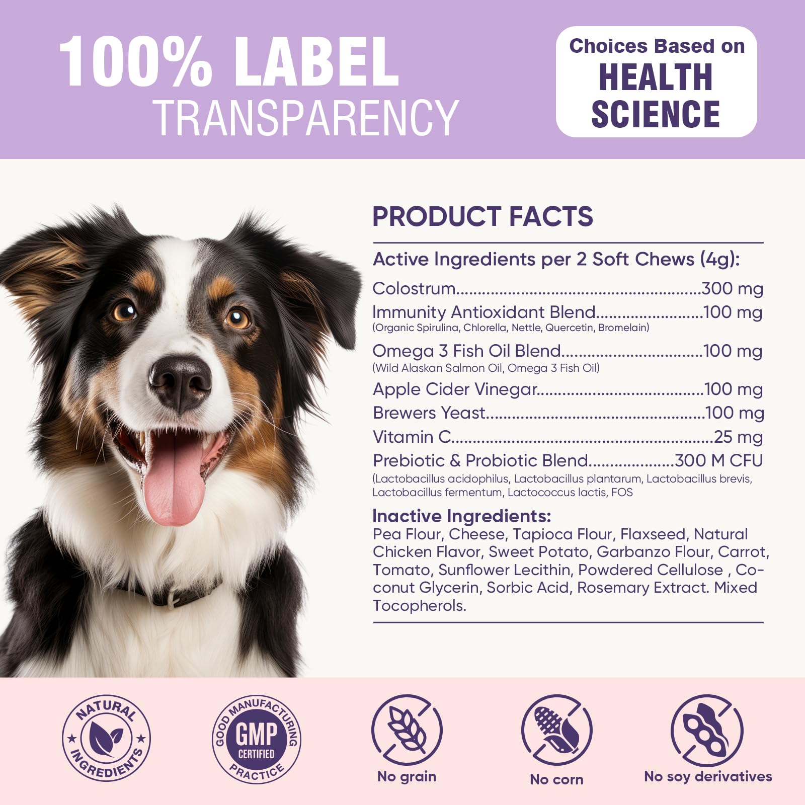 TTLXRL ingredientes naturales como aceite de salmón y colostro protector