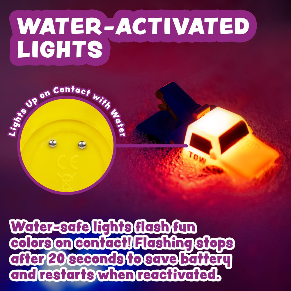 Tub Works luces activadas en bañera, beneficio sensorial y atención prolongada
