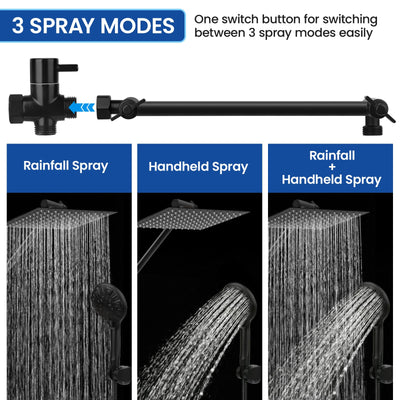 Tudoccy adjustable 11-inch extension arm angled, showing easy height and angle adjustment benefit
