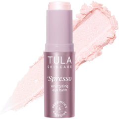 TULA Spresso frontal del envase mostrando formato portátil y brillo instantáneo