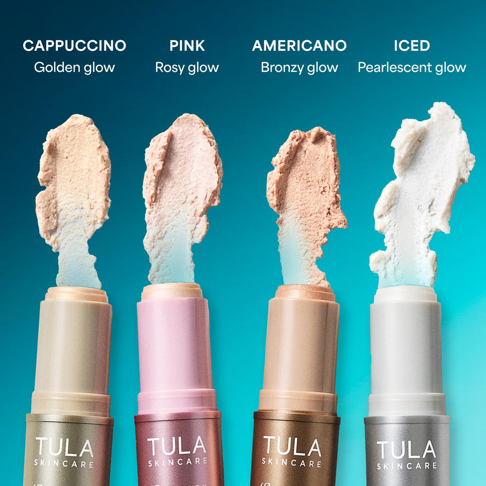 TULA Spresso etiqueta del envase con ingredientes clave y beneficio hidratante