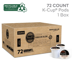 Tully's K-Cup pod close-up highlighting pod freshness and ease