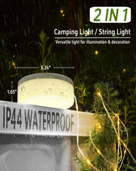 TuoPuLife farol plegable abierto iluminando, diseño compacto y fácil de colgar