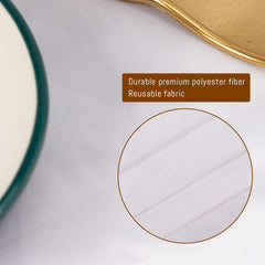 TUOTPE close-up of polyester texture and stitched hem showing durable finish