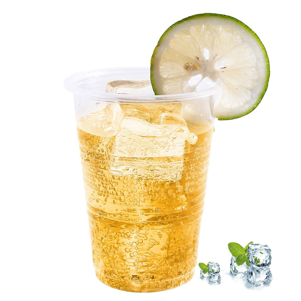 Turbo Bee vaso junto a regla para comparar tamaño 9 oz, escala clara