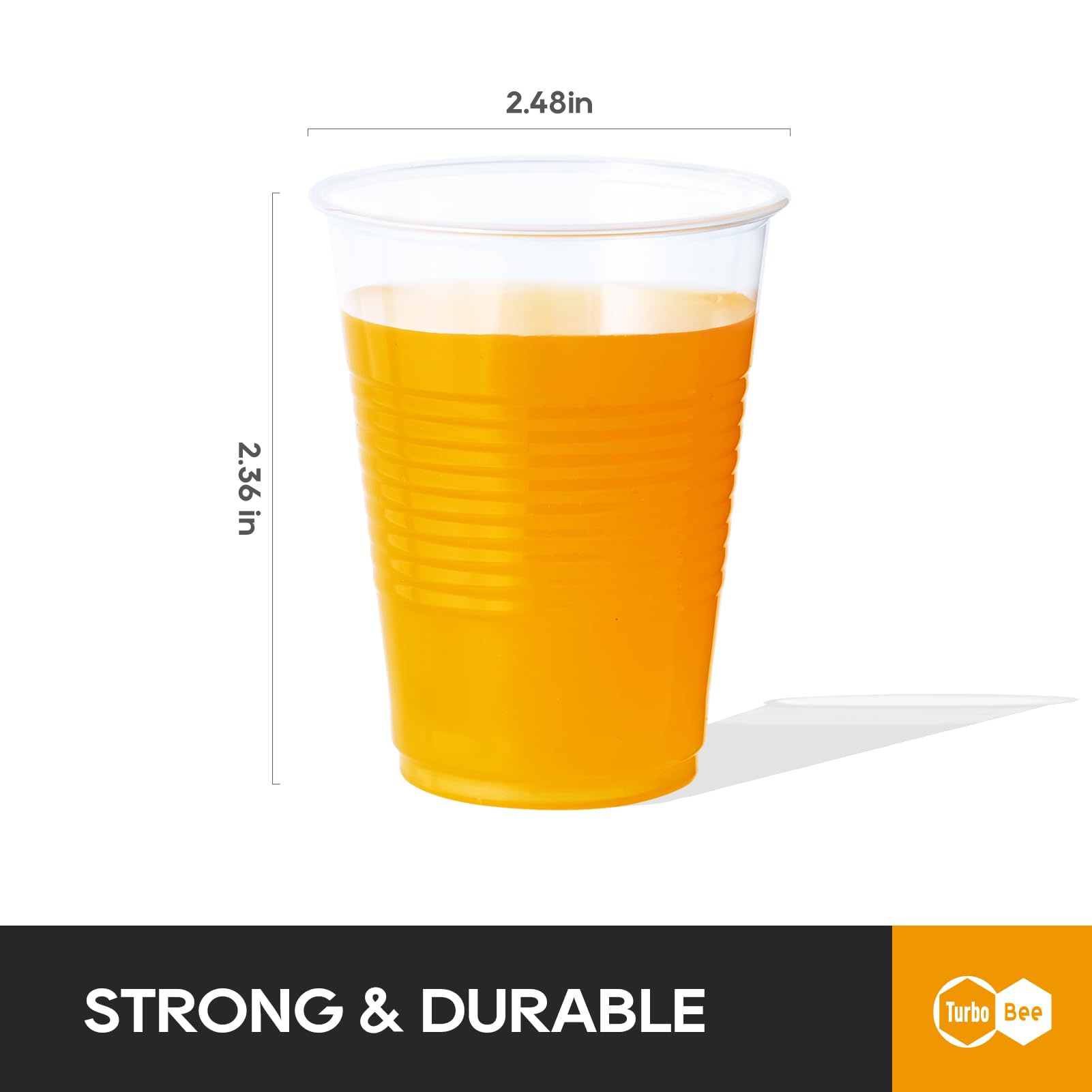Turbo Bee primer plano del vaso mostrando textura gruesa y durabilidad
