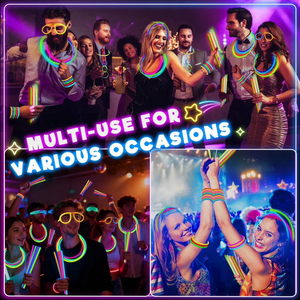 TURNMEON varios collares luminosos durante una celebración multitudinaria