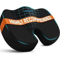 TushGuard vista frontal del cojín mostrando su forma ergonómica y confort