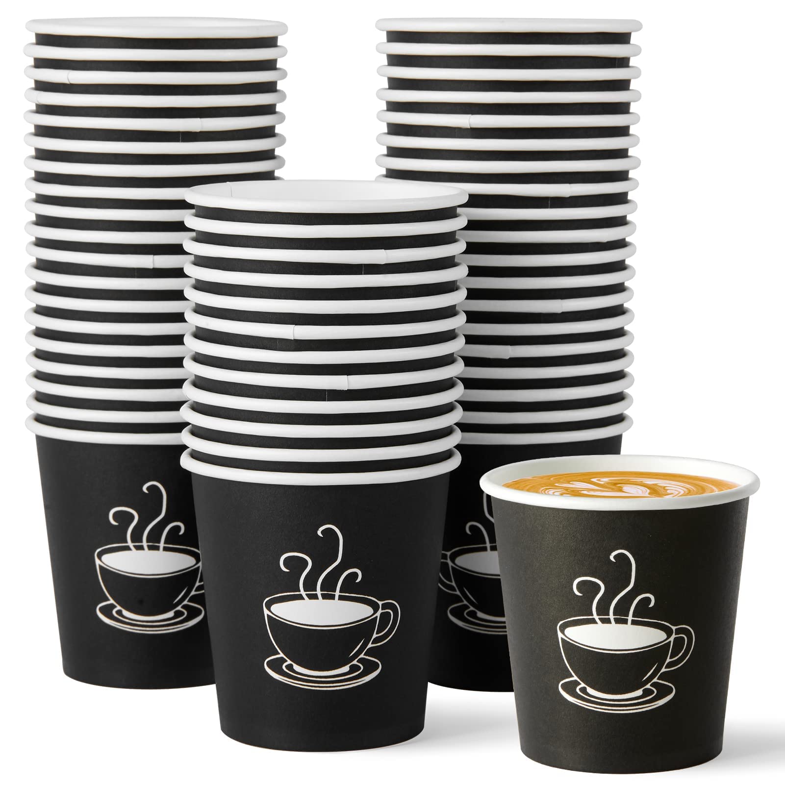 TV TOPVALUE vaso frontal mostrando diseño negro y uso elegante