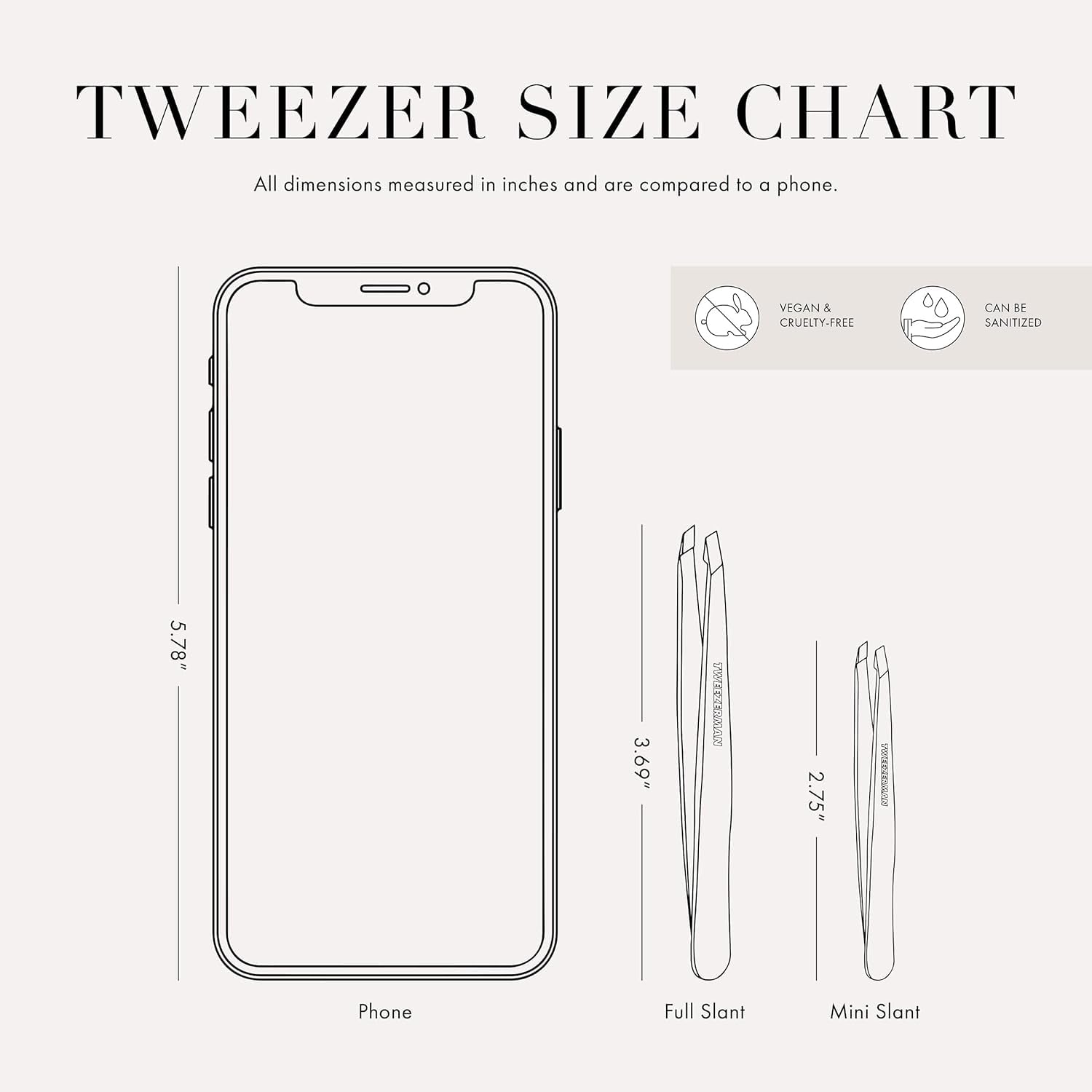 Tweezerman etiqueta con marca y modelo que asegura calidad profesional
