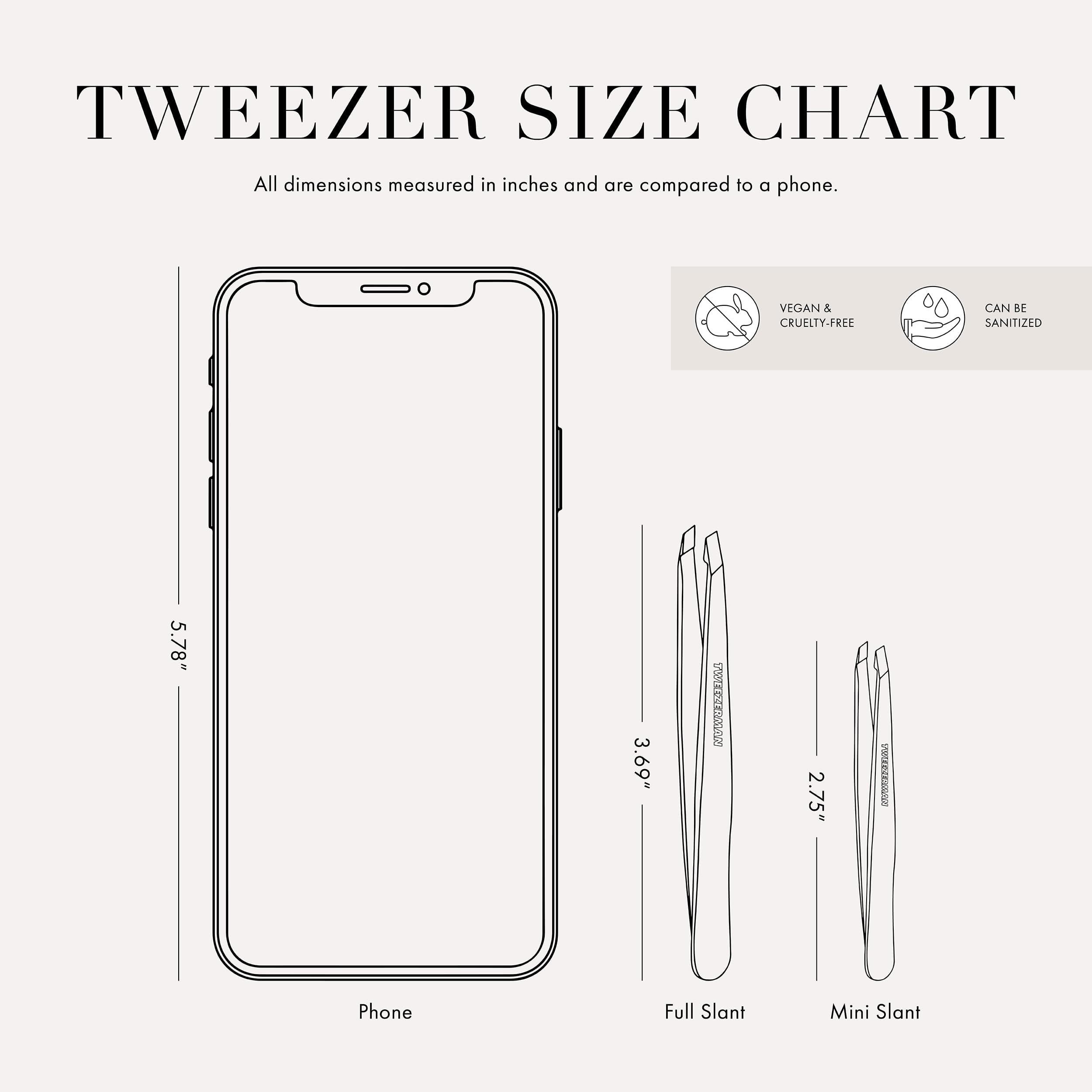 Tweezerman pinza mini sobre fondo neutro destacando diseño duradero