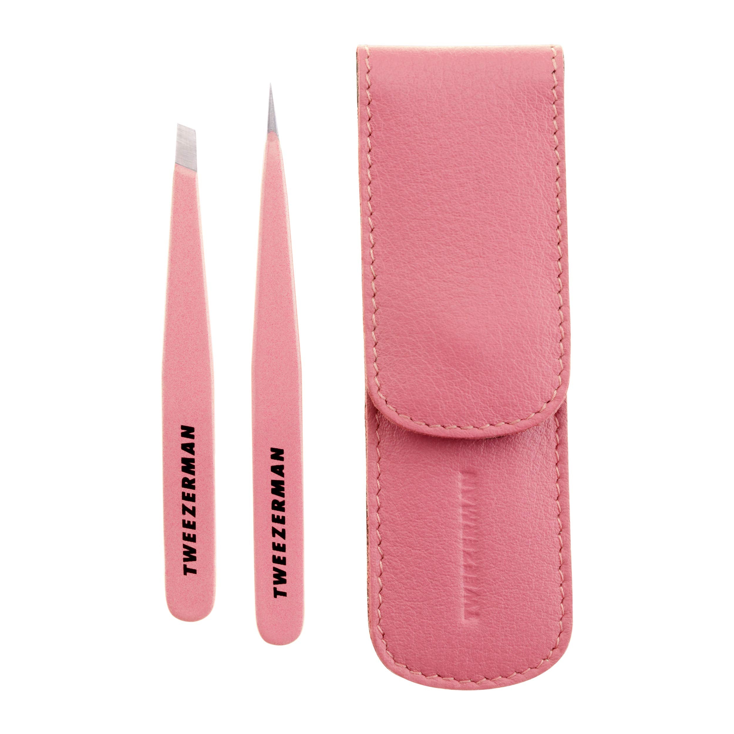 Tweezerman pinzas frontal Tea Rose, precisión portátil