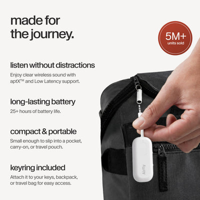 Twelve South AirFly Pro attached to gym machine audio jack showing workout convenience