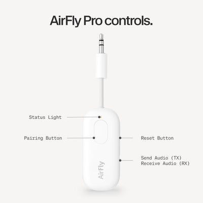 Twelve South AirFly Pro connected as receiver to wired speakers showing wireless conversion