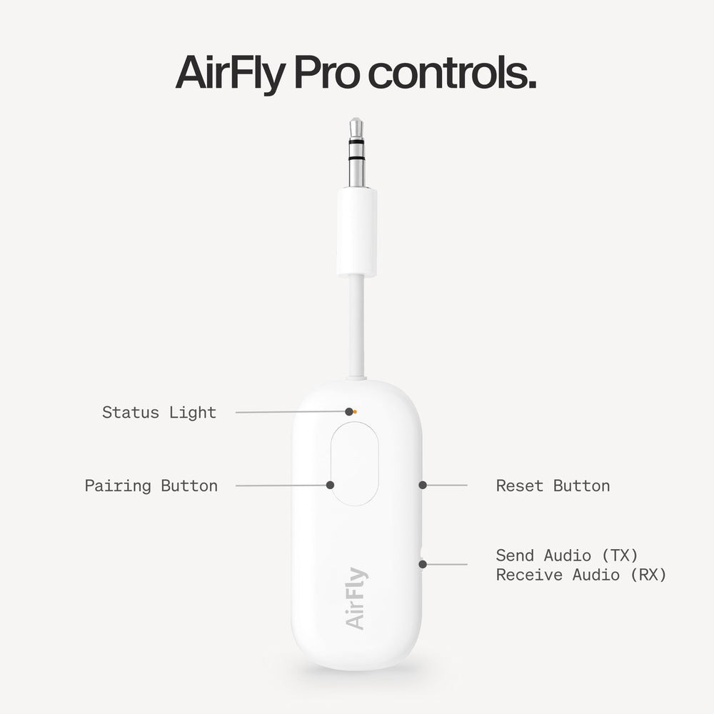 Twelve South AirFly Pro connected as receiver to wired speakers showing wireless conversion