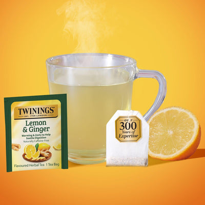 Twinings bolsita infusionándose para preparar rápidamente