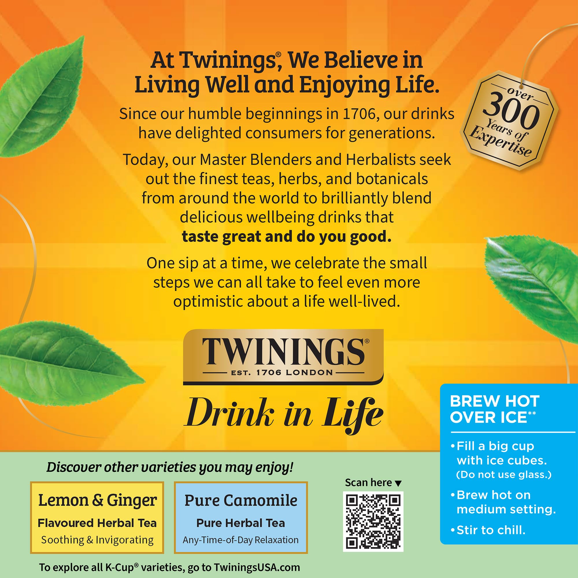 Cápsula Twinings insertada en Keurig mostrando uso fácil y taza caliente