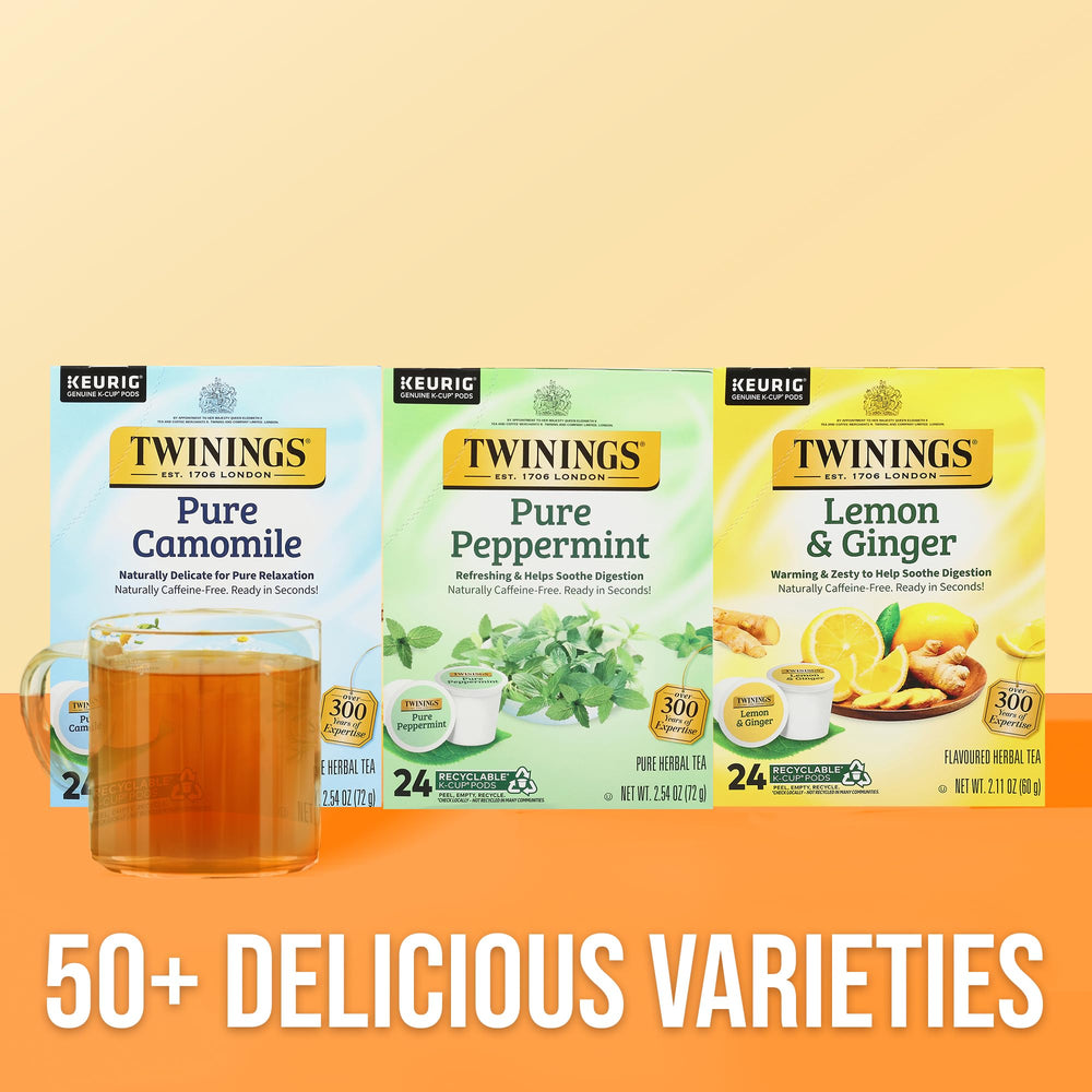 Té Twinings Pure Peppermint servido sobre hielo ofreciendo refresco instantáneo