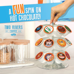 Two Rivers Coffee cápsula insertada en Keurig demostrando uso fácil