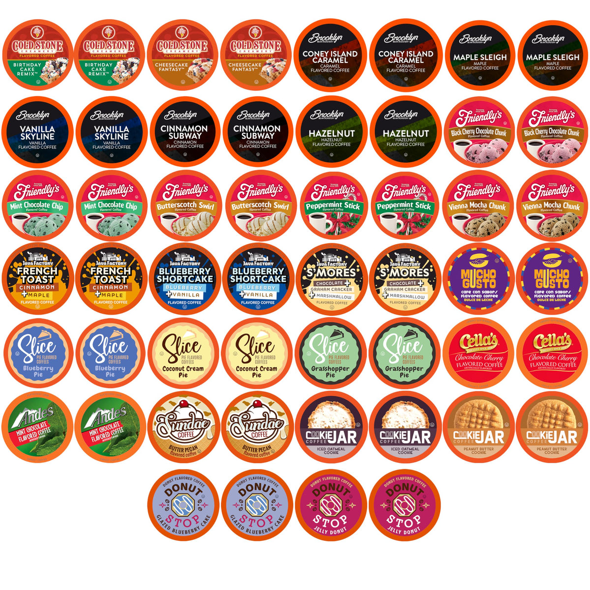 Two Rivers Coffee frente del pack mostrando variedad y conveniencia