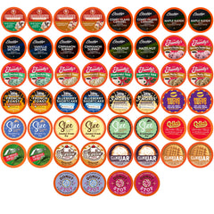 Two Rivers Coffee frente del pack mostrando variedad y conveniencia