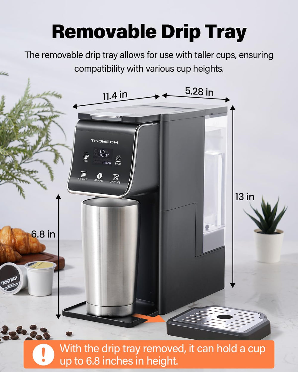 TWOMEOW in kitchen setting brewing a cup, illustrating convenient daily use