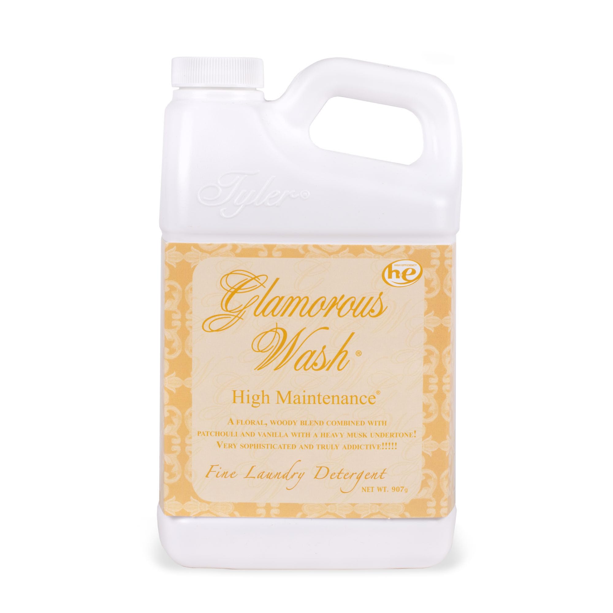 TYLER fragancia en envase frontal mostrando diseño y volumen