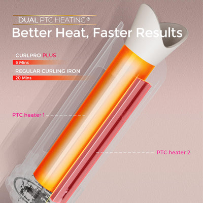 TYMO CurlPro Plus styling long hair demonstrating fast automatic curls and hands-free rotation