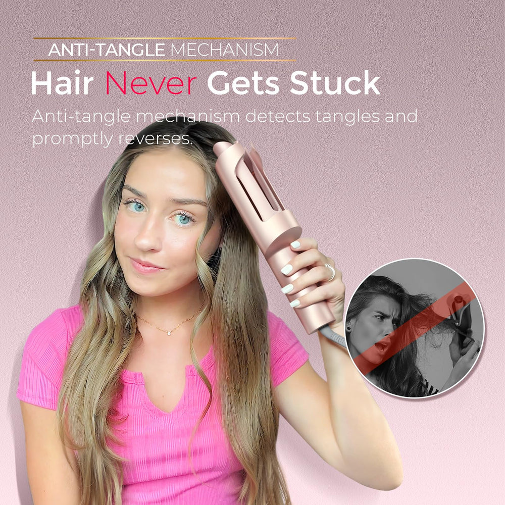 TYMO CurlPro Plus on vanity styled with hair tools illustrating travel-ready convenience